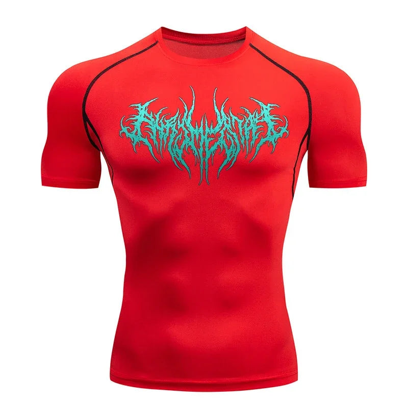 Black metal compression t-shirt