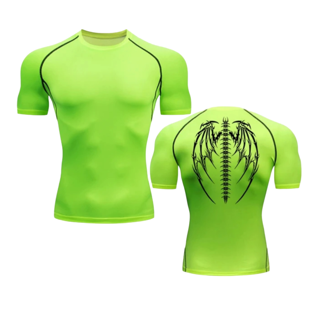 Skeleton Wings compression t-shirt
