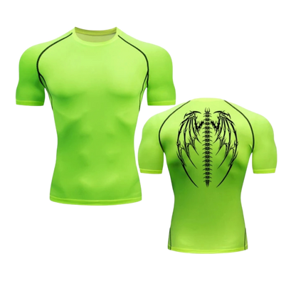 Skeleton Wings compression t-shirt
