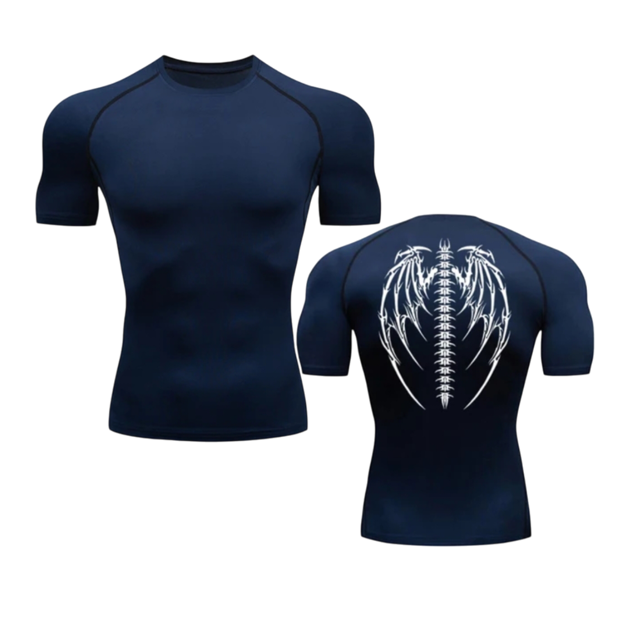 Skeleton Wings compression t-shirt