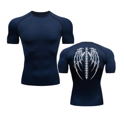 Skeleton Wings compression t-shirt