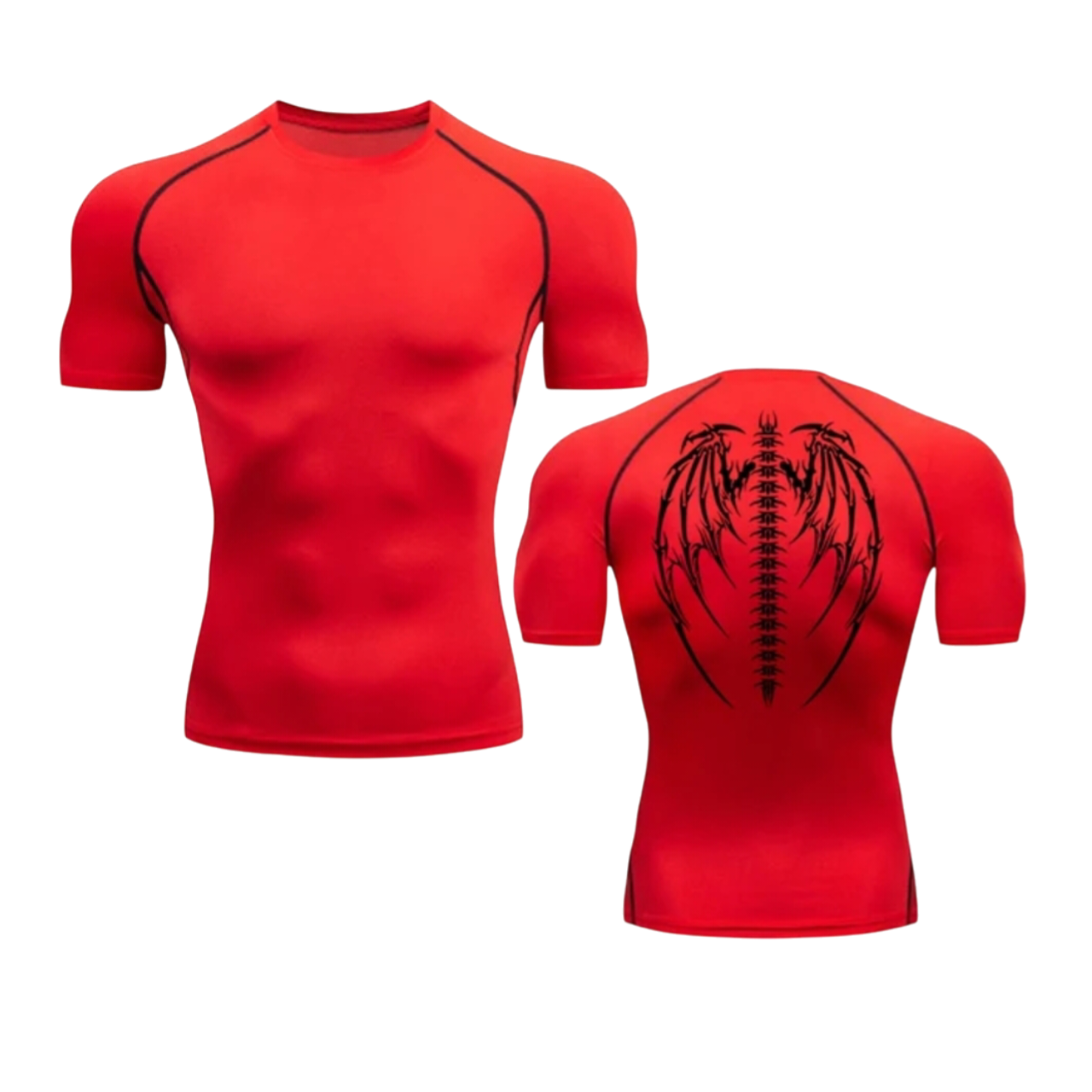 Skeleton Wings compression t-shirt