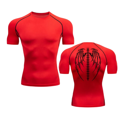Skeleton Wings compression t-shirt