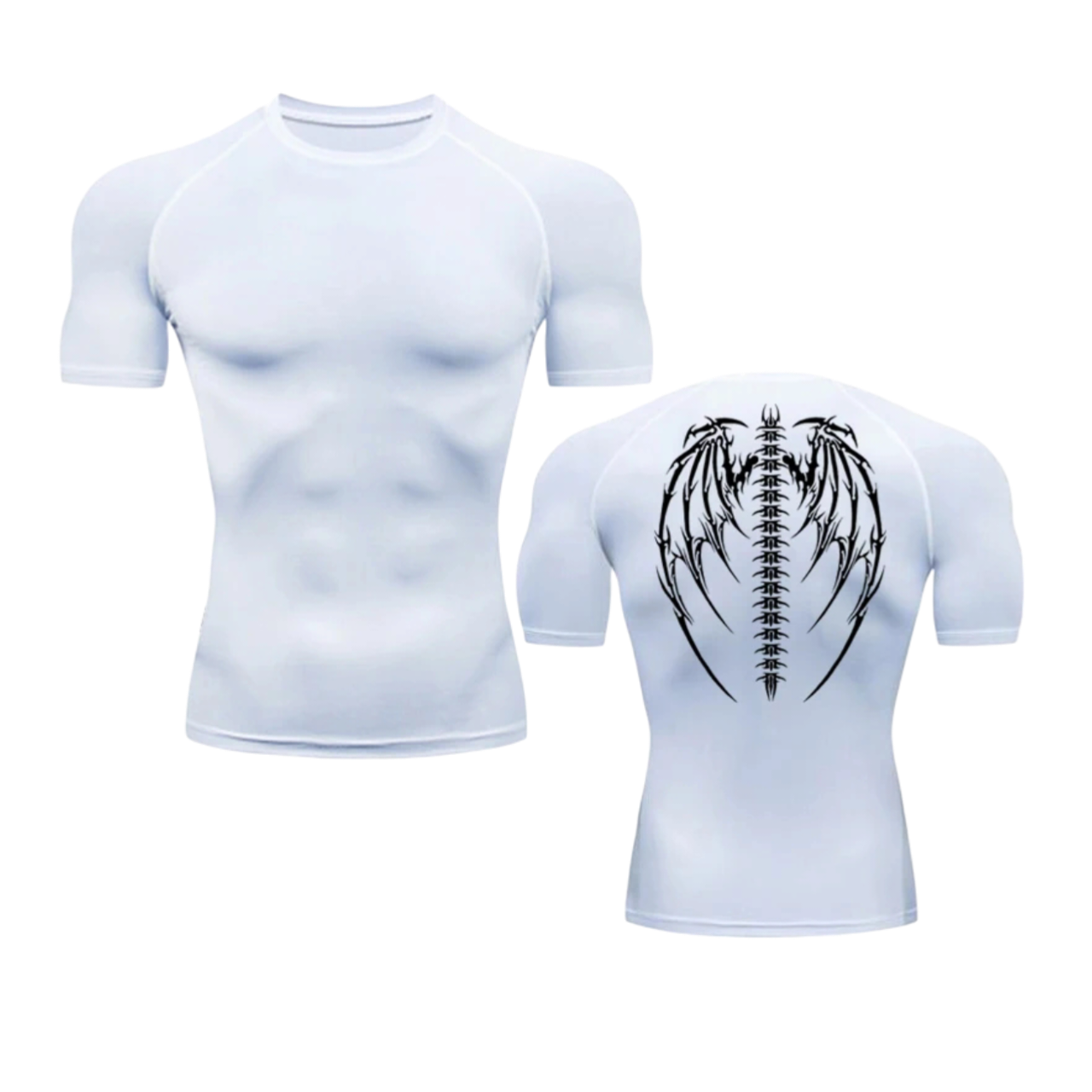 Skeleton Wings compression t-shirt