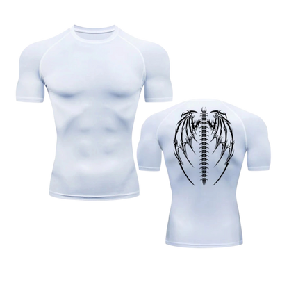 Skeleton Wings compression t-shirt