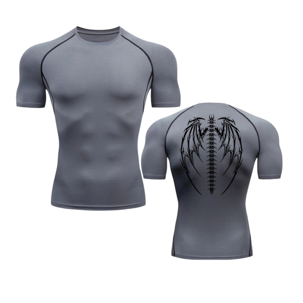 Skeleton Wings compression t-shirt