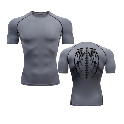 Skeleton Wings compression t-shirt