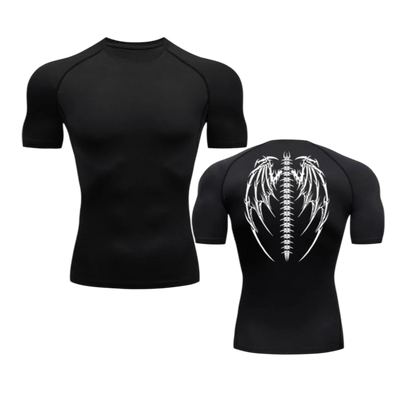 Skeleton Wings compression t-shirt