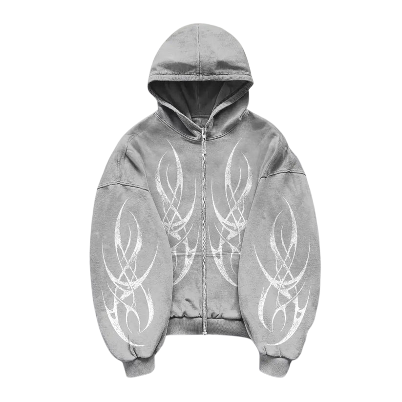 Shadow Tribal Zip Hoodie