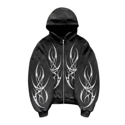 Shadow Tribal Zip Hoodie
