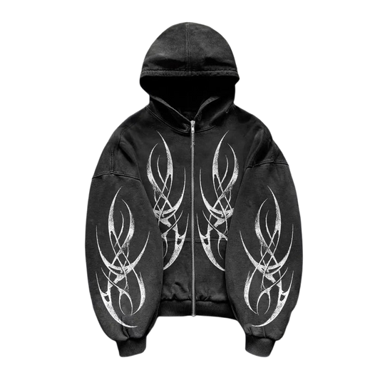 Shadow Tribal Zip Hoodie