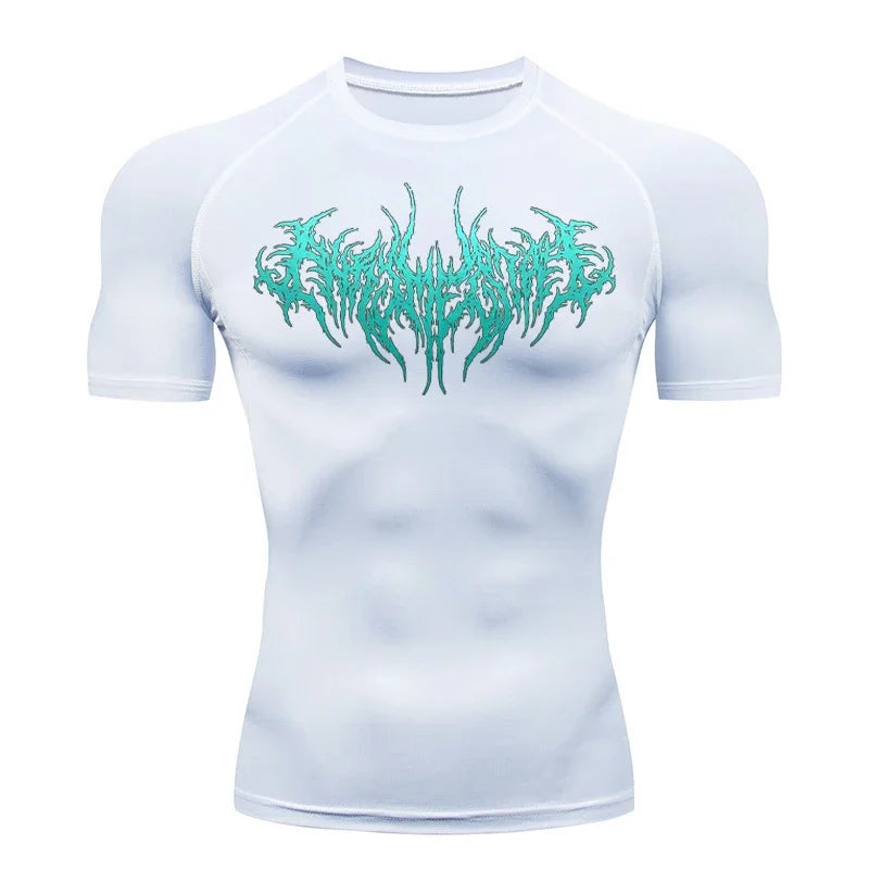 Black metal compression t-shirt