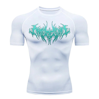 Black metal compression t-shirt