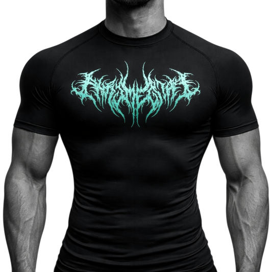 Black metal compression t-shirt